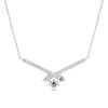 Thumbnail Image 1 of 3/8 CT. T.W. Diamond Past Present Future® Crossover Necklace in 10K White Gold - 17"