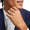 Thumbnail Image 2 of 1/6 CT. T.W. Diamond Wedding Band in Stainless Steel and Black Ceramic – Size 10