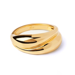 PDPAOLA™ at Zales Bypass Ring in Sterling Silver with 18K Gold Plate