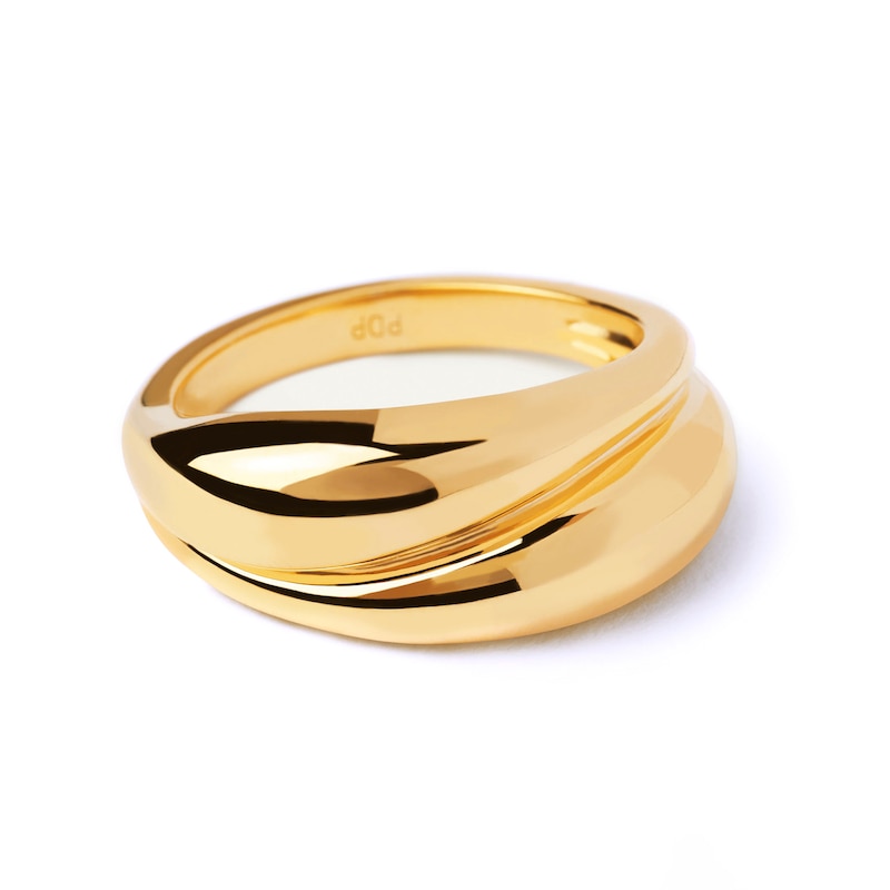 Main Image 1 of PDPAOLA™ at Zales Bypass Ring in Sterling Silver with 18K Gold Plate