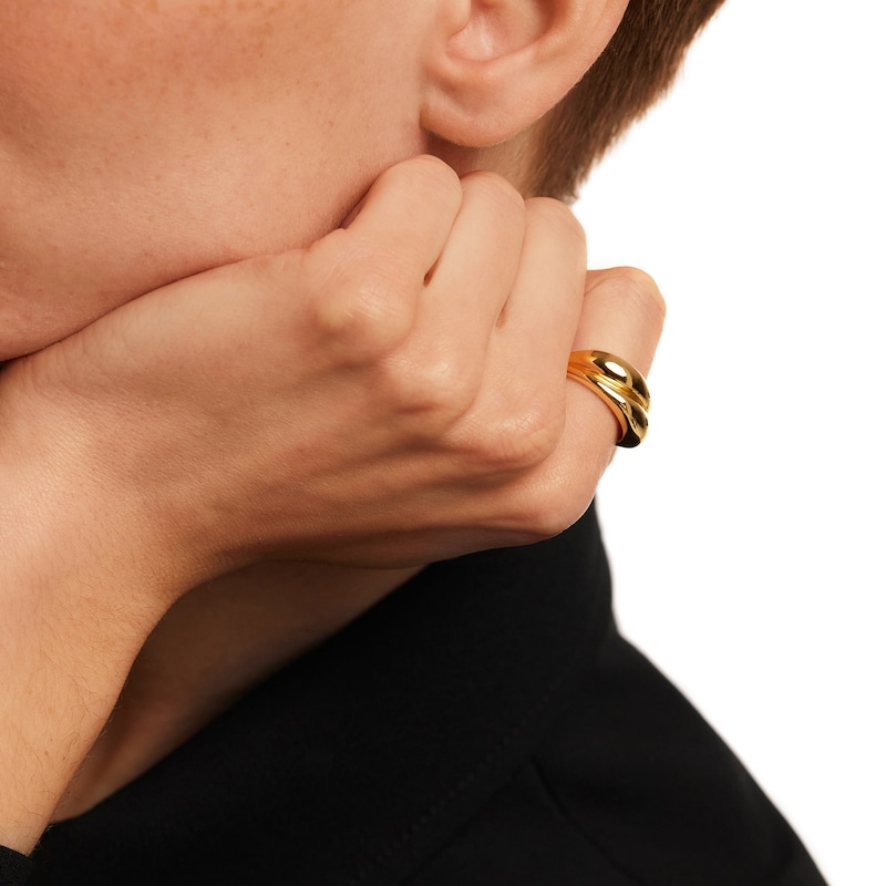 Main Image 2 of PDPAOLA™ at Zales Bypass Ring in Sterling Silver with 18K Gold Plate