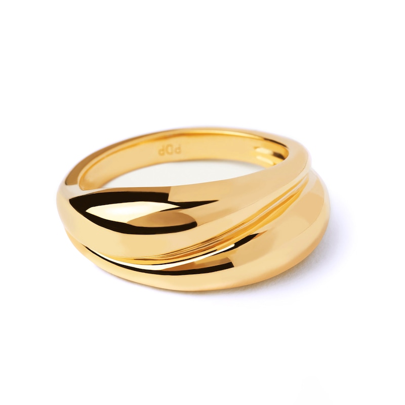 Main Image 3 of PDPAOLA™ at Zales Bypass Ring in Sterling Silver with 18K Gold Plate