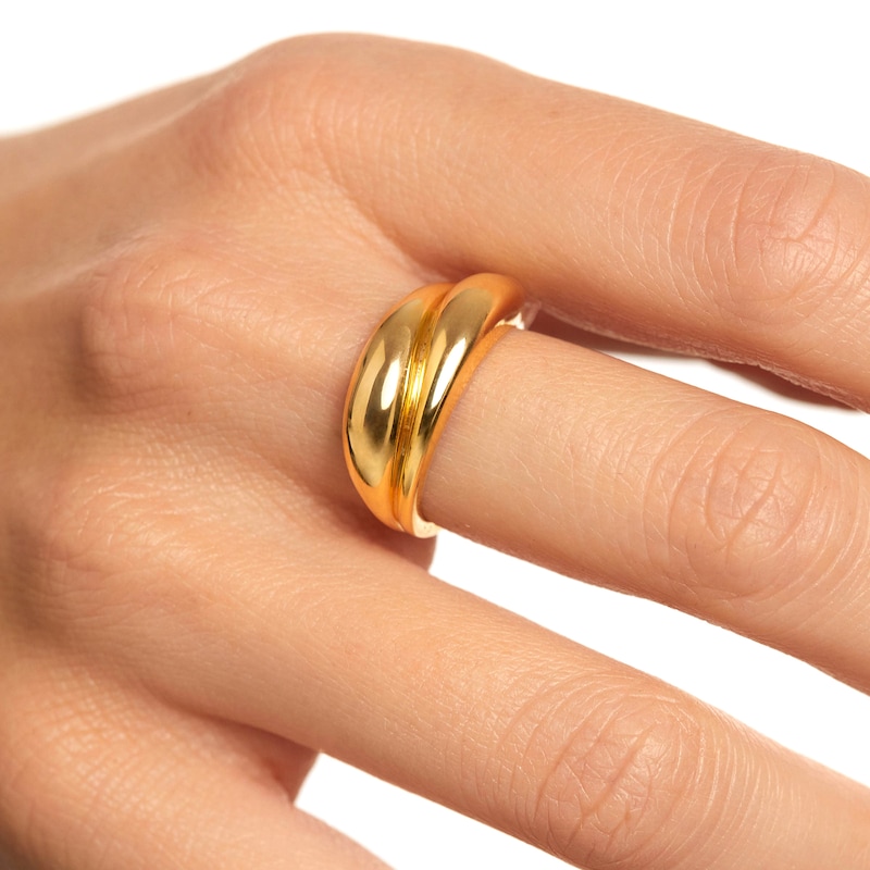 Main Image 4 of PDPAOLA™ at Zales Bypass Ring in Sterling Silver with 18K Gold Plate