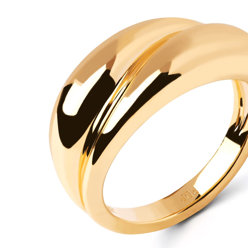 Main Image 5 of PDPAOLA™ at Zales Bypass Ring in Sterling Silver with 18K Gold Plate