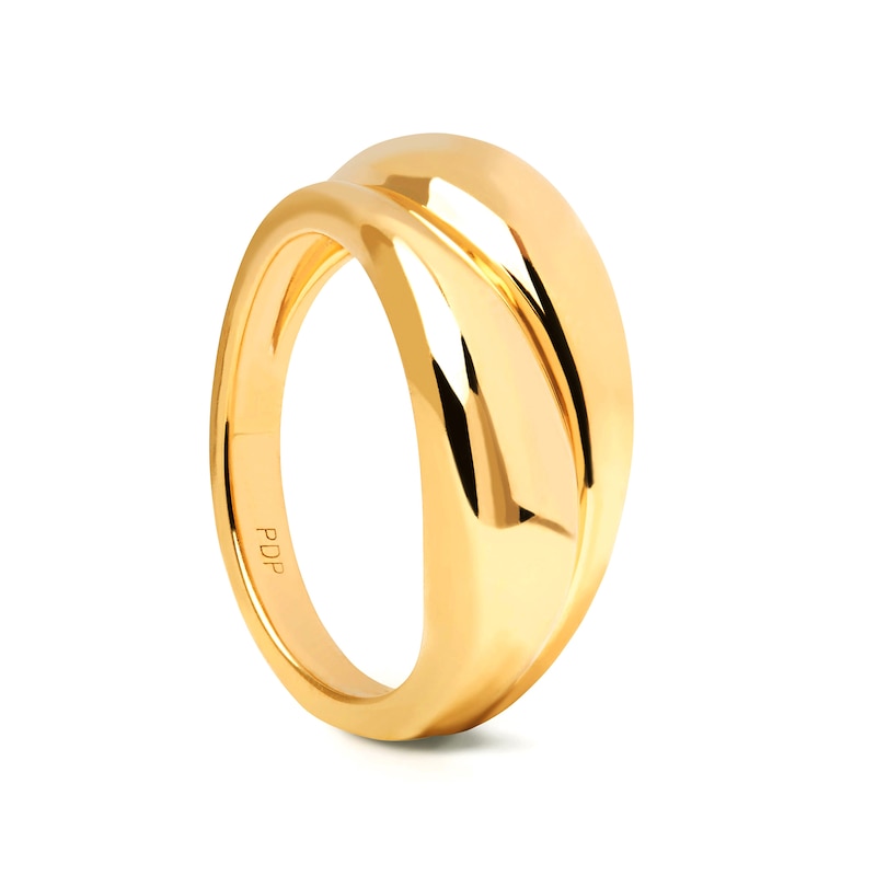 Main Image 8 of PDPAOLA™ at Zales Bypass Ring in Sterling Silver with 18K Gold Plate