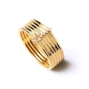 Thumbnail Image 1 of PDPAOLA™ at Zales Cubic Zirconia Ribbed Ring in Sterling Silver with 18K Gold Plate