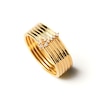 Thumbnail Image 3 of PDPAOLA™ at Zales Cubic Zirconia Ribbed Ring in Sterling Silver with 18K Gold Plate