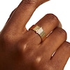 Thumbnail Image 4 of PDPAOLA™ at Zales Cubic Zirconia Ribbed Ring in Sterling Silver with 18K Gold Plate