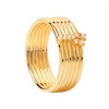 Thumbnail Image 7 of PDPAOLA™ at Zales Cubic Zirconia Ribbed Ring in Sterling Silver with 18K Gold Plate