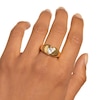 Thumbnail Image 8 of PDPAOLA™ at Zales 5.0mm Heart-Shaped Cubic Zirconia Solitaire Ring in Sterling Silver with 18K Gold Plate