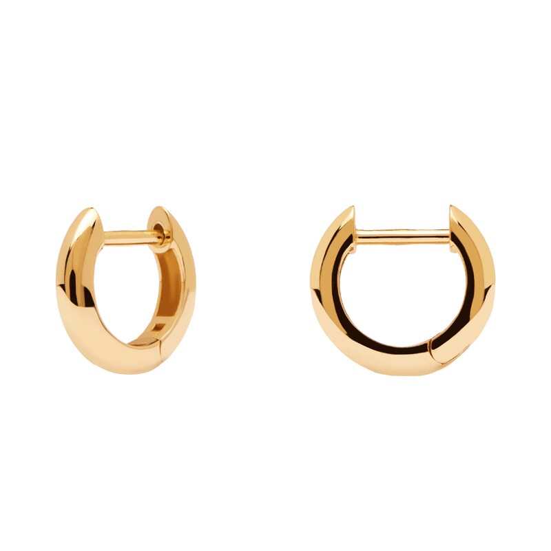 Main Image 6 of Bold Huggie Hoop Earrings in 14K Gold