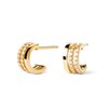 Thumbnail Image 0 of 1/6 CT. T.W. Lab-Created Diamond Triple Row Open Hoop Earrings in 14K Gold