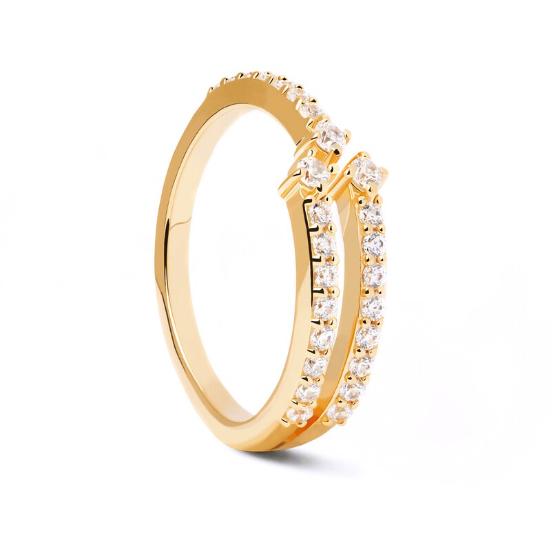 3/8 Lab-Grown Diamond Trio Open Ring in 14K Gold - Main Image