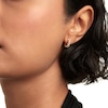 Thumbnail Image 4 of 1/2 CT. T.W. Lab-Grown Diamond Scatter Open Hoop Earrings in 14K Gold