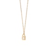 Thumbnail Image 4 of 1/10 CT. Lab-Grown Diamond Solitaire Lock Pendant in 14K Gold - 19.69"