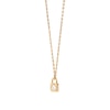 Thumbnail Image 3 of 1/10 CT. Lab-Created Diamond Solitaire Lock Pendant in 14K Gold - 19.69"