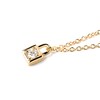 Thumbnail Image 5 of 1/10 CT. Lab-Created Diamond Solitaire Lock Pendant in 14K Gold - 19.69"