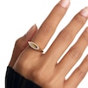 Thumbnail Image 6 of 1/10 CT. T.W. Lab-Grown Diamond Frame Elongated Oval Ring in 14K Gold
