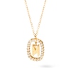 Thumbnail Image 3 of 1/4 CT. T.W. Lab-Grown Diamond Open Frame "M" Initial Pendant in 14K Gold – 19.69"
