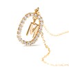 Thumbnail Image 8 of 1/4 CT. T.W. Lab-Created Diamond Open Frame "M" Initial Pendant in 14K Gold – 19.69"