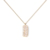 Thumbnail Image 3 of 1/4 CT. T.W. Lab-Grown Multi-Diamond Rounded Vertical Bar Drop Pendant in 14K Gold – 19.69"
