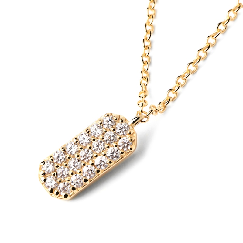 Main Image 6 of 1/4 CT. T.W. Lab-Grown Multi-Diamond Rounded Vertical Bar Drop Pendant in 14K Gold – 19.69"