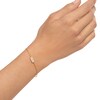 Thumbnail Image 2 of 1/4 CT. T.W. Lab-Grown Diamond Rounded Bar Bracelet in 14K Gold – 7.09"