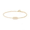 Thumbnail Image 3 of 1/4 CT. T.W. Lab-Grown Diamond Rounded Bar Bracelet in 14K Gold – 7.09"