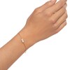Thumbnail Image 6 of 1/4 CT. T.W. Lab-Grown Diamond Rounded Bar Bracelet in 14K Gold – 7.09"