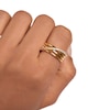 Thumbnail Image 4 of 1/4 CT. T.W. Lab-Grown Diamond Layered Crossover Ring in 14K Gold - Size 6.75