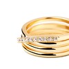 Thumbnail Image 5 of 1/4 CT. T.W. Lab-Grown Diamond Layered Crossover Ring in 14K Gold - Size 6.75