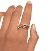 Thumbnail Image 6 of 1/4 CT. T.W. Lab-Created Diamond Layered Crossover Ring in 14K Gold - Size 6.75