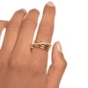 Thumbnail Image 7 of 1/4 CT. T.W. Lab-Grown Diamond Layered Crossover Ring in 14K Gold - Size 6.75