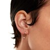 Thumbnail Image 2 of 1/5 CT. T.W. Lab-Grown Diamond Solitaire Hoop Drop Earrings in 14K Gold