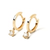 Thumbnail Image 3 of 1/5 CT. T.W. Lab-Grown Diamond Solitaire Hoop Drop Earrings in 14K Gold