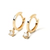 Thumbnail Image 2 of 1/5 CT. T.W. Lab-Created Diamond Solitaire Hoop Drop Earrings in 14K Gold