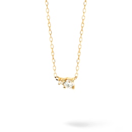 1/8 CT. T.W. Lab-Created Diamond Small and Large Two Stone Necklace in 14K Gold – 19.69&quot;