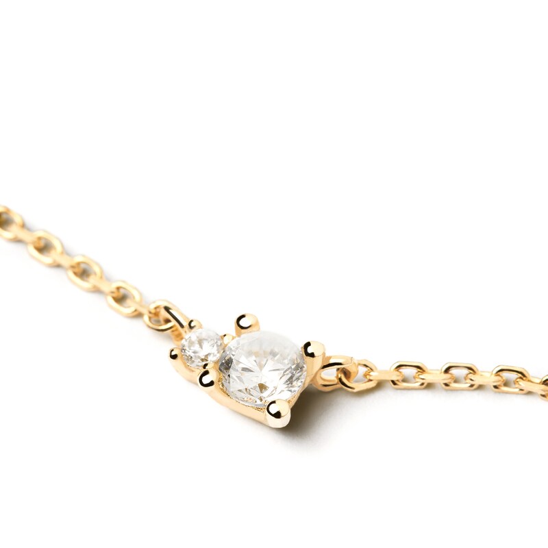 Main Image 5 of 1/8 CT. T.W. Lab-Grown Diamond Small and Large Two Stone Necklace in 14K Gold – 19.69"
