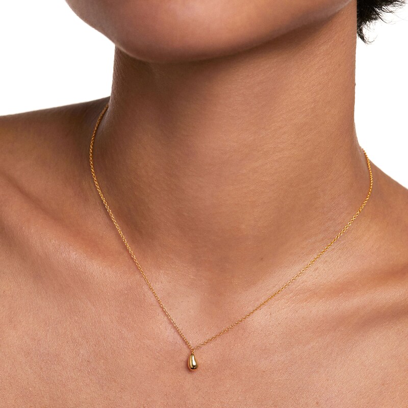 Main Image 4 of Dainty Teardrop Pendant in 14K Gold – 19.69"