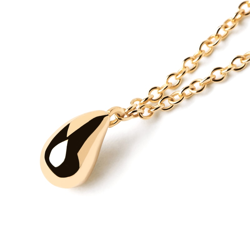 Main Image 7 of Dainty Teardrop Pendant in 14K Gold – 19.69"