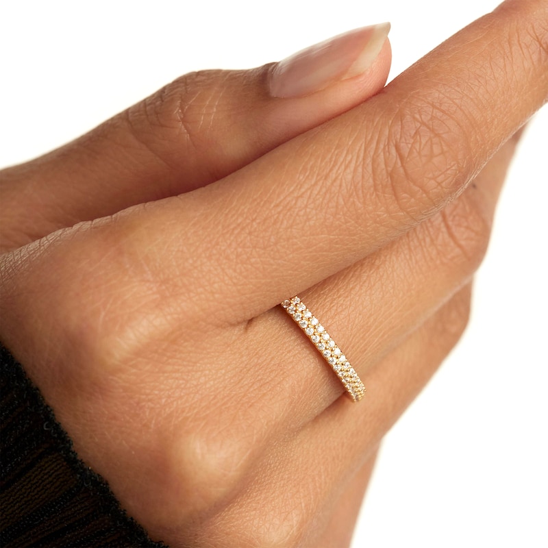 1/5 CT. T.W. Lab-Created Diamond Double Row Band in 14K Gold