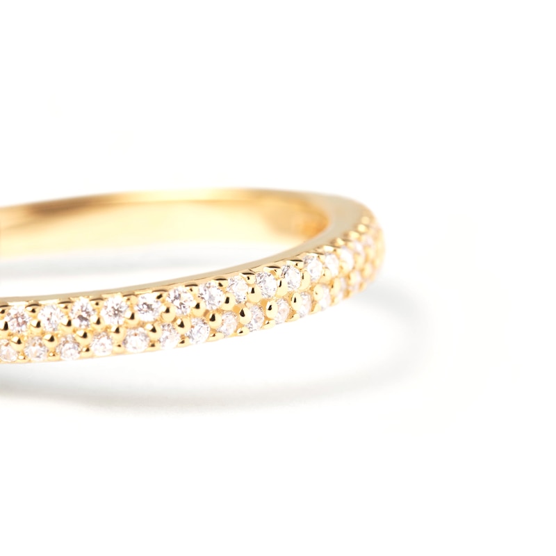 1/5 CT. T.W. Lab-Created Diamond Double Row Band in 14K Gold