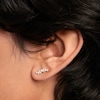 Thumbnail Image 6 of 1/3 CT. T.W. Lab-Grown Diamond Wavy Stud Earrings in 14K Gold