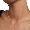 Thumbnail Image 2 of 1/20 CT. T.W. Baguette and Round Lab-Grown Diamond Key Pendant in 14K Gold – 19.69"