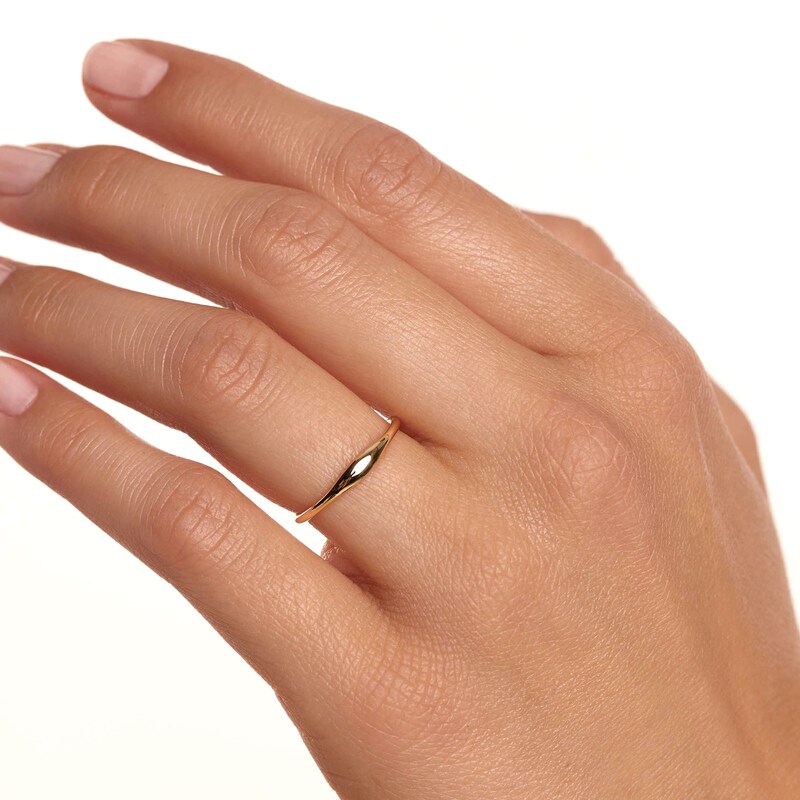 Rounded Edge Band in 14K Gold