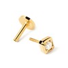 Thumbnail Image 3 of 1/20 CT. Lab-Grown Diamond Solitaire Square-Shaped Single Stud Earring in 14K Gold