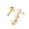 Thumbnail Image 5 of 1/5 CT. T.W. Lab-Grown Diamond Three Stone Single Crawler Earring in 14K Gold