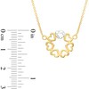 Thumbnail Image 4 of Diamond-Cut Heart Cutout Circle Necklace in 10K Two-Tone Gold