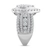 Thumbnail Image 2 of 3 CT. T.W. Pear-Shaped Multi-Diamond Frame Multi-Row Engagement Ring in 10K White Gold
