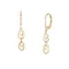 Thumbnail Image 1 of Button Link Linear Drop Earrings in 10K Gold